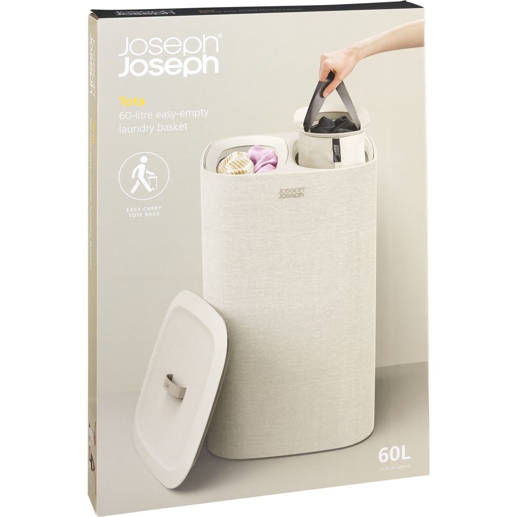 Joseph Joseph Tota 60L Ecru Laundry Separation Basket