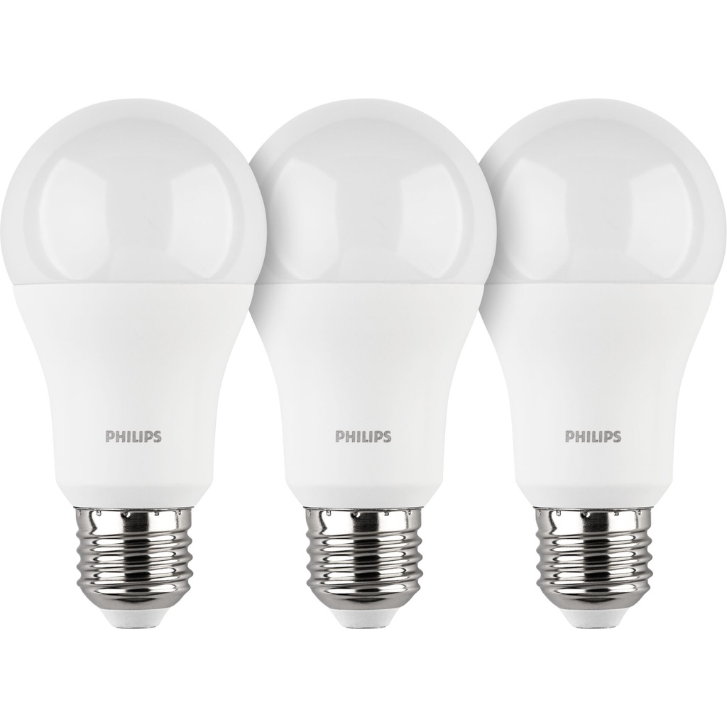 Philips LED Lamp E27 3-Pack 100W 4000K