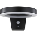 REV LED Solar wall light Round metal bl.motion detec.2023001100
