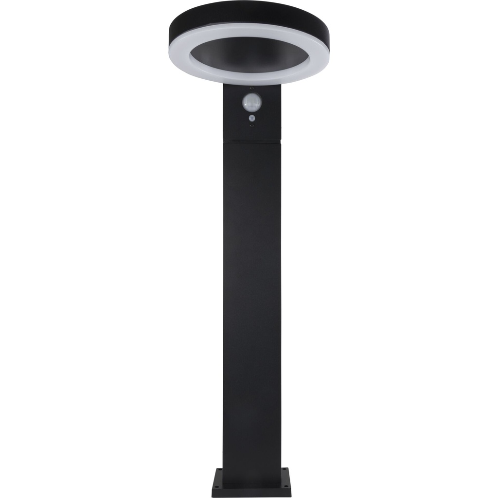 REV LED Solar Light Round black