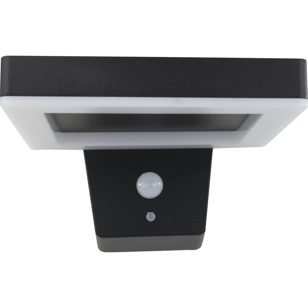 REV LED Solar wall light Square black