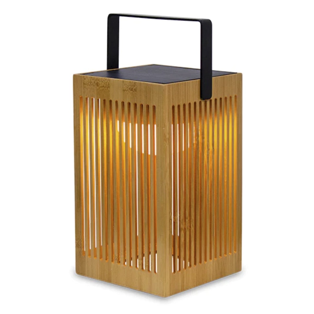 New Garden Okinawa Solar Recharge Lantern Bamboo
