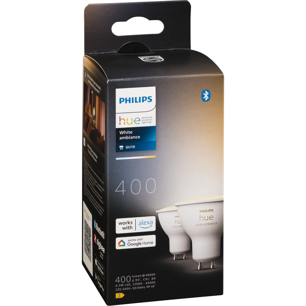 Philips Hue Set GU10 BT 2er 5W 400lm White Ambiance