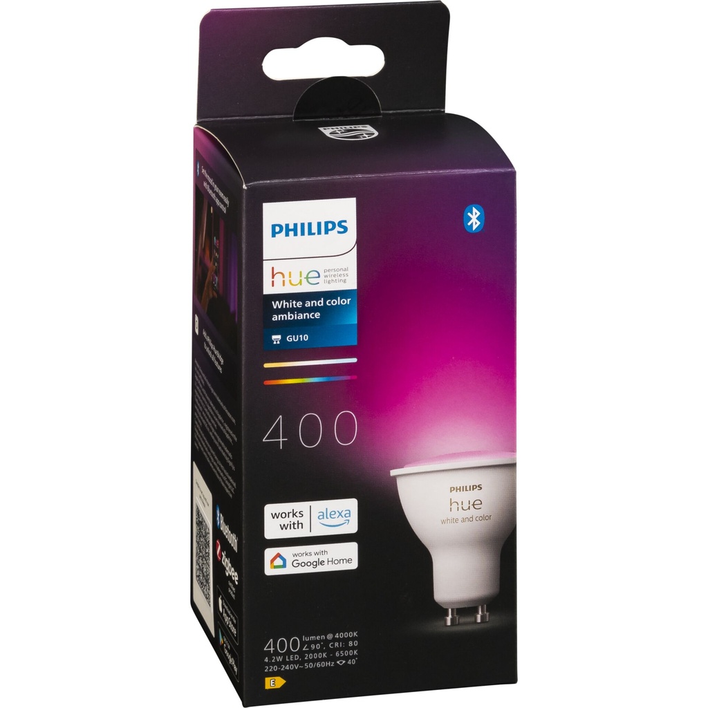 Philips Hue LED Lampe GU10 400lm White Color Amb.