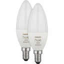 Philips Hue LED Lamp E14 2-Pack 5,2W 470lm White Ambiance