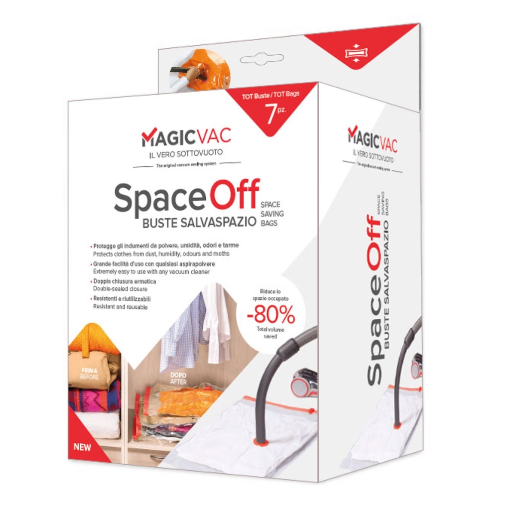 MagicVac Vacuum clothes bag set Space-Off 6-piece