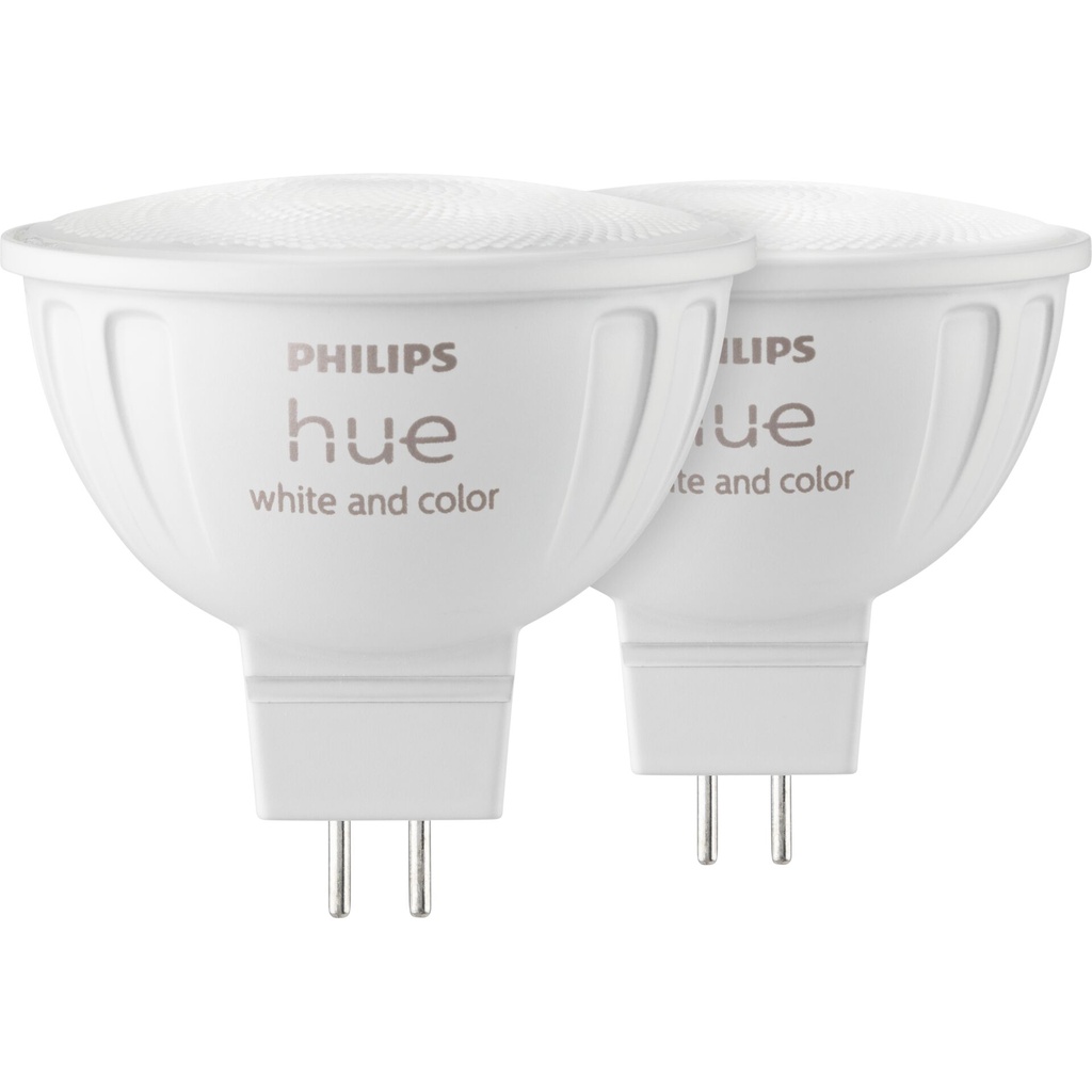 Philips Hue LED Lampe MR16 2pack Set 400lm White Color Amb.