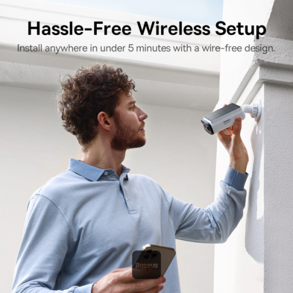 Baseus Security S1 Lite Outdoor Camera 2K White