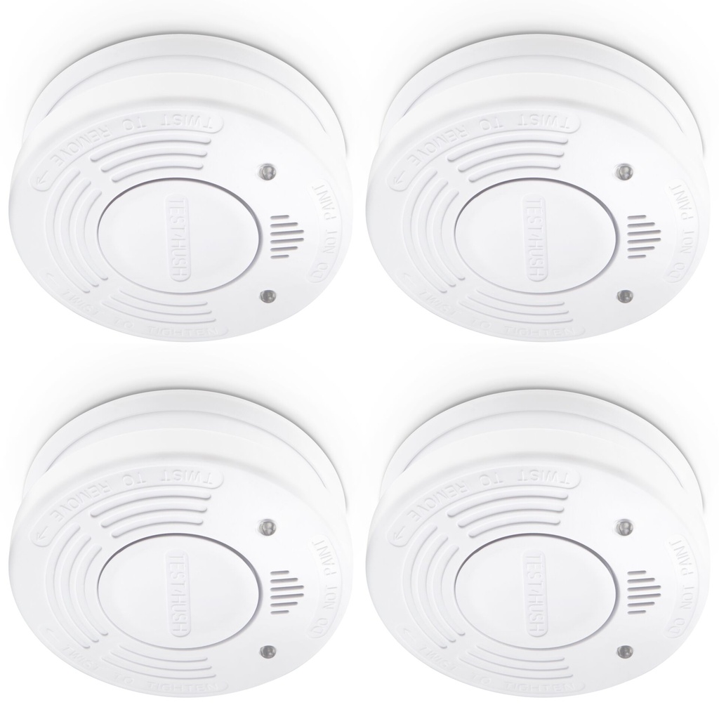Alecto Smoke detector w. 10 year battey a. sensor runtime, 4 pack