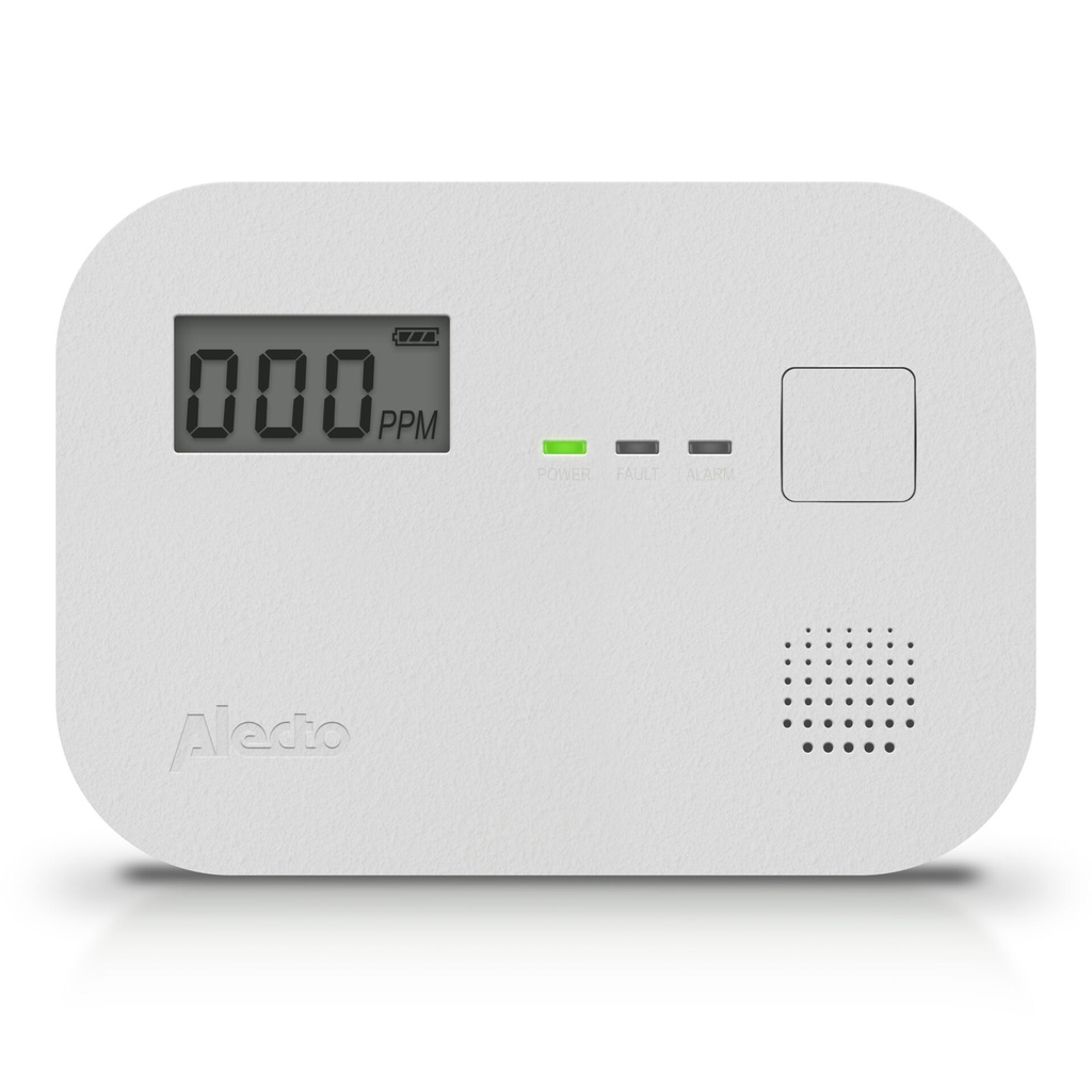 Alecto Carbon monoxide alarm w. 10 year sensor runtime a.display
