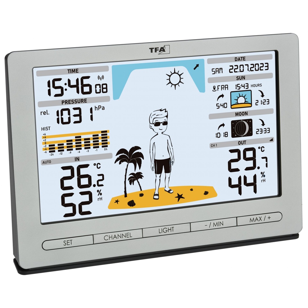 TFA 35.1097.54 silver METEO JACK Wireless Weather Station
