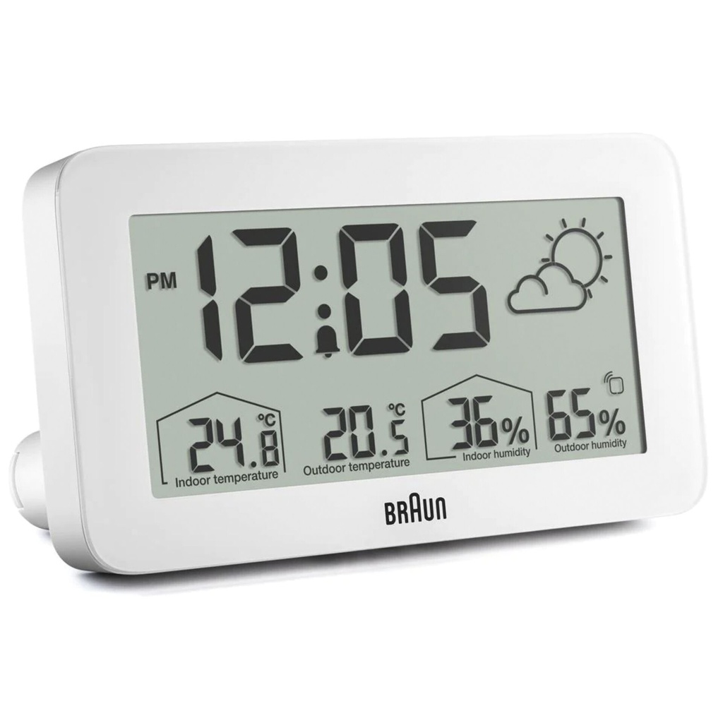 Braun BC 13 W DCF Digital Weather Station white