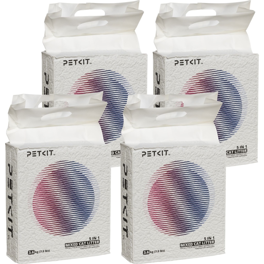 PETKIT 5 in 1 gemischtes Katzenstreu 4 Stück