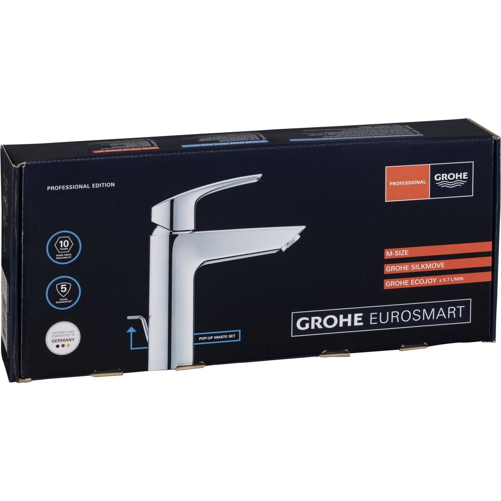 Grohe Eurosmart M-Size Single-Lever Basin Mixer, 1/2