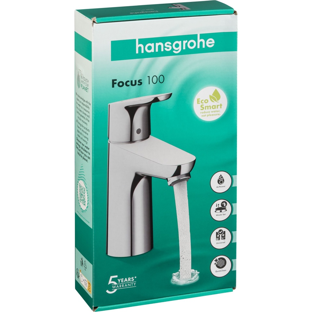 Hansgrohe Focus Single lever basin Mixer 100 w. pop-up waste