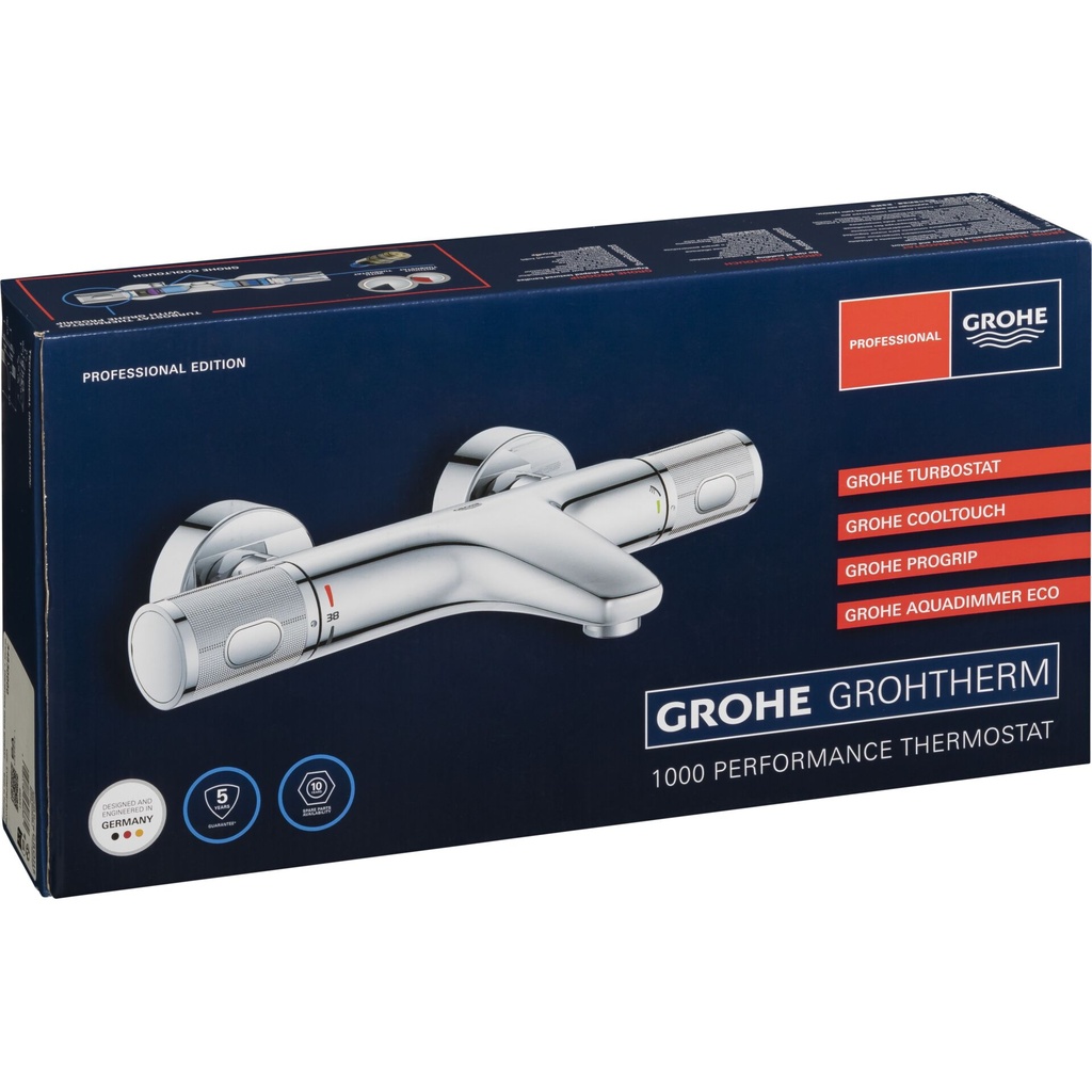 Grohe Grohtherm 1000 Performance Thermostatic Bath Valve 1/2