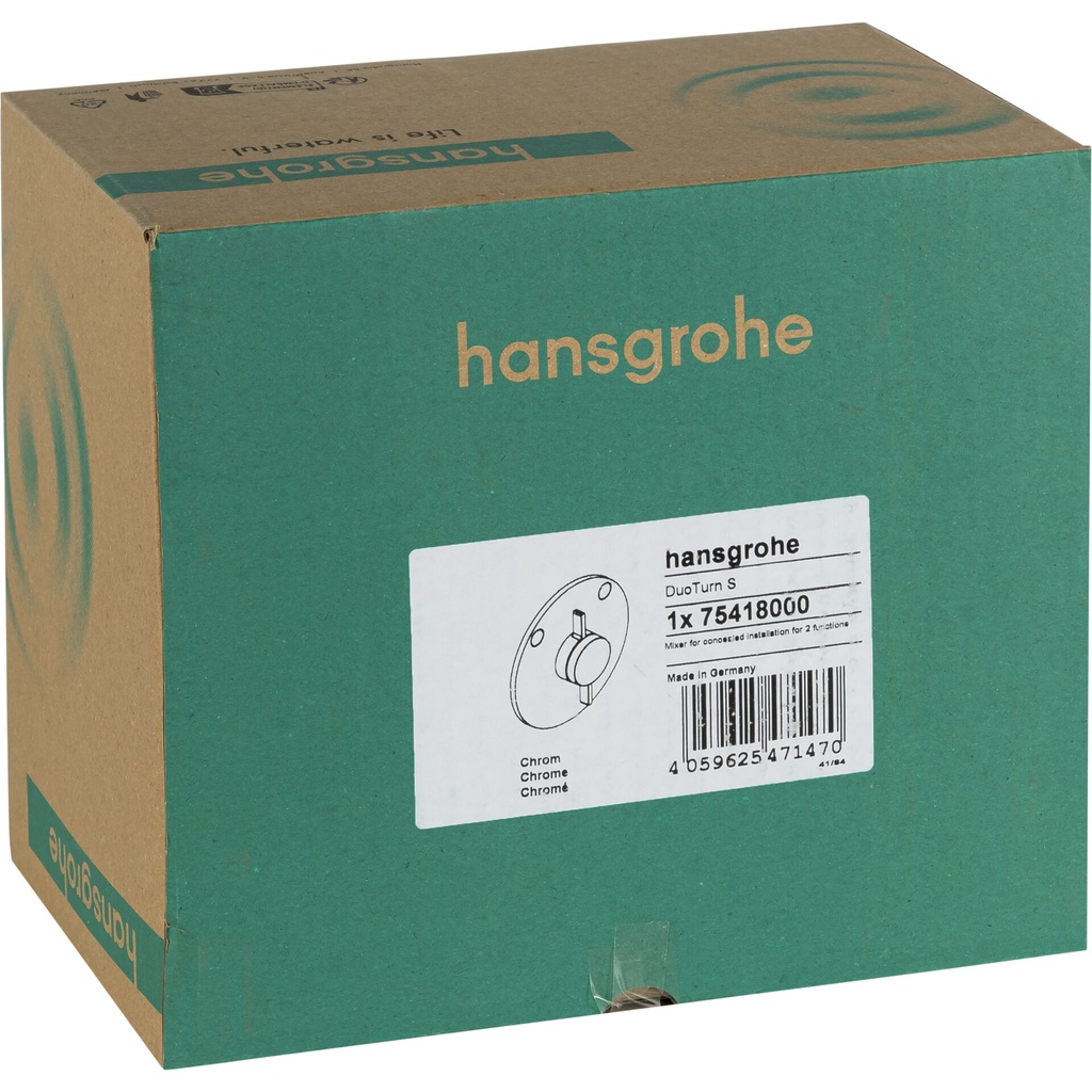 Hansgrohe DuoTurn S Mixer for concealed Instl.2 function chrom