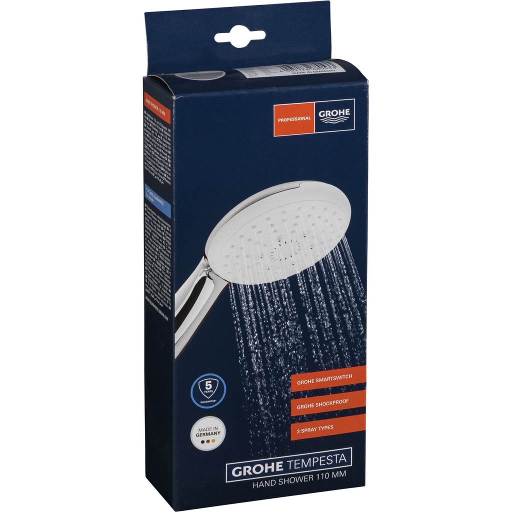 Grohe Tempesta 110 Hand Shower 3 spray types