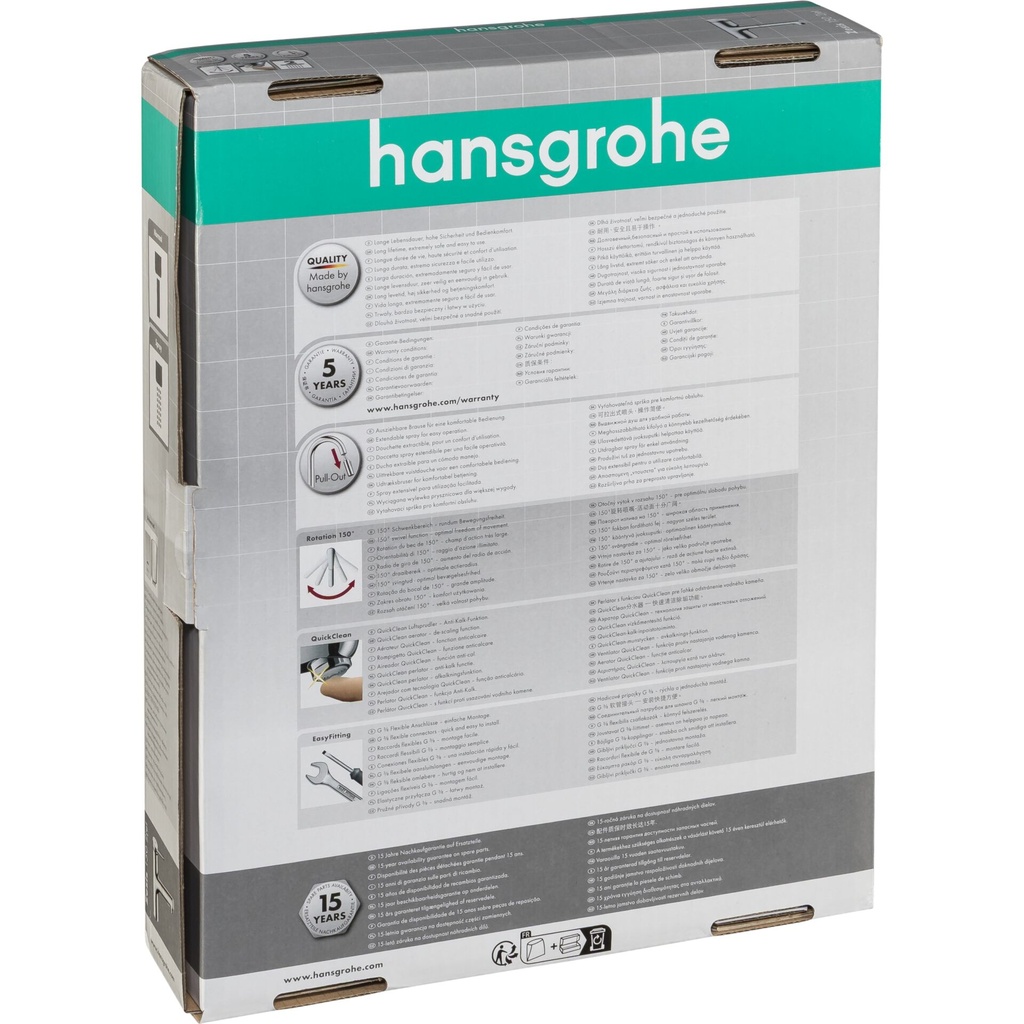 Hansgrohe Zesis M33 Single lever Kitch.Mix.150 2jet pull-o spray