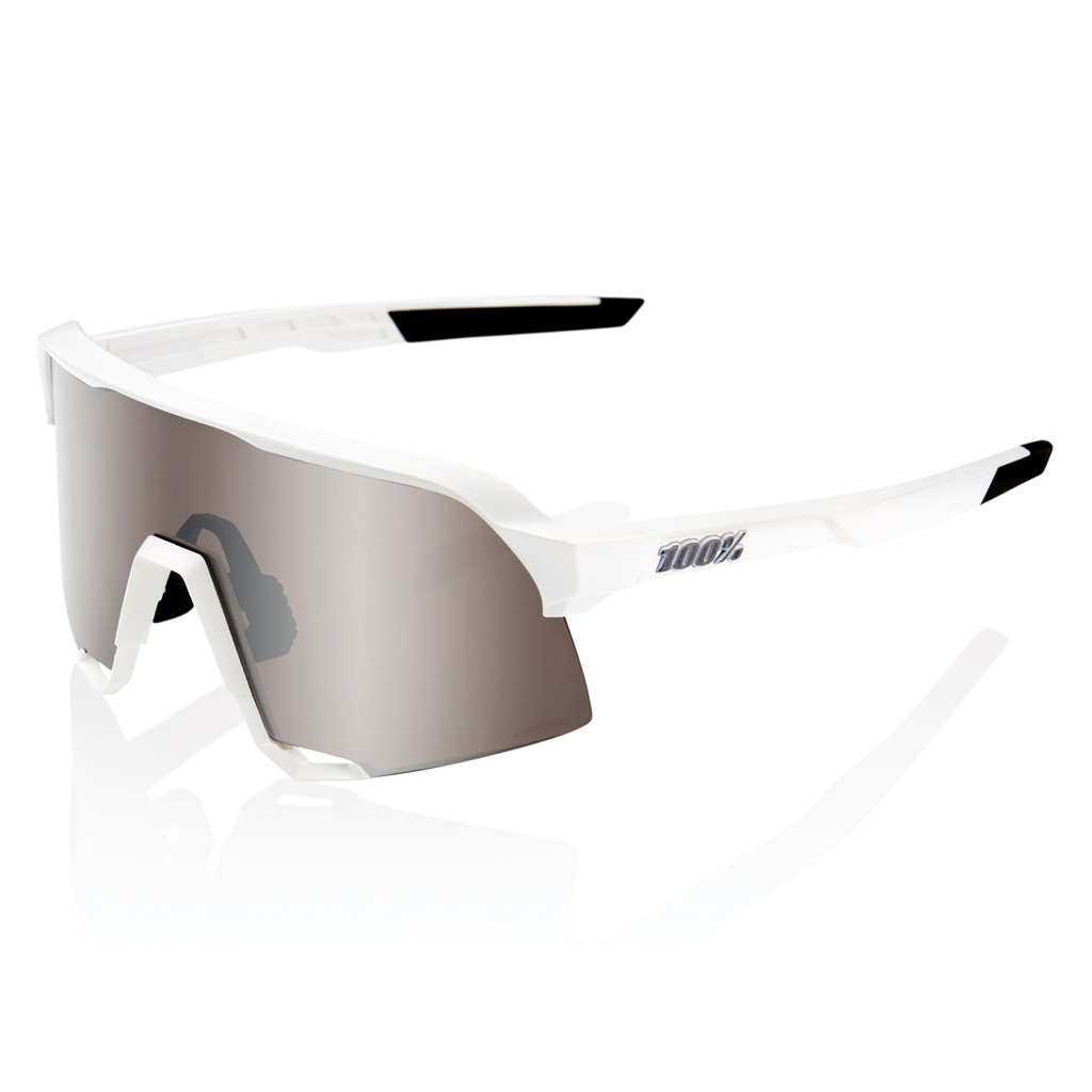 100percent S3 HiPER Mirror Lens Matte White HiPER Silver