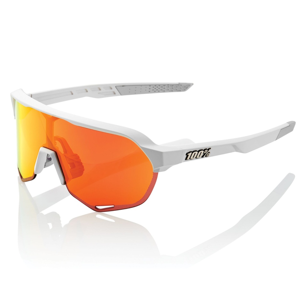 100percent S2 HiPER Mirror Lens Soft Tact Off White HiPER Red