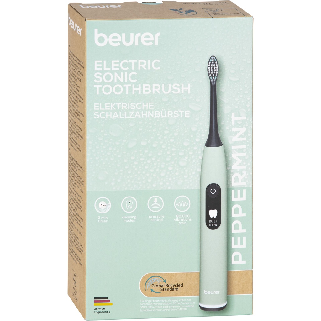 Beurer SC 50 peppermint Schallzahnbürste Green Planet