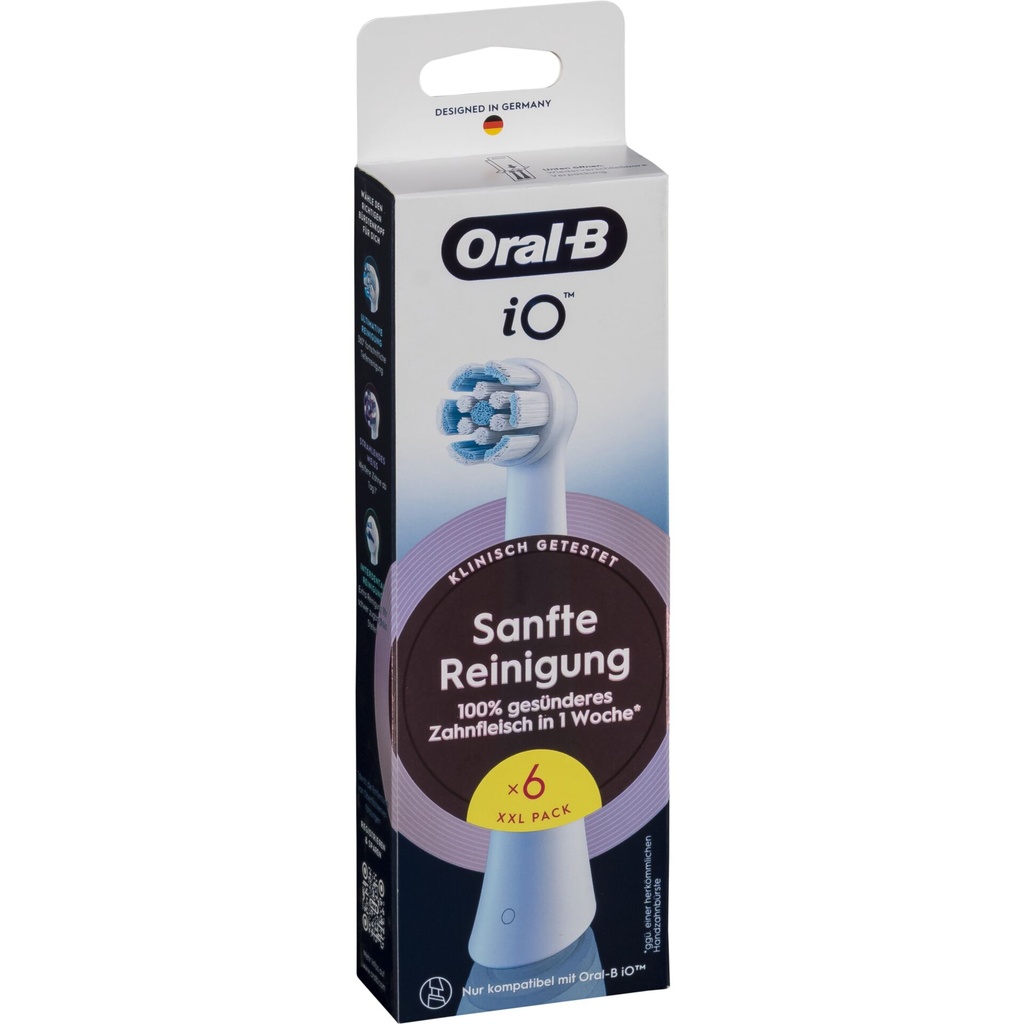 Oral-B iO Aufsteckbürsten Sanfte Reinigung 6er