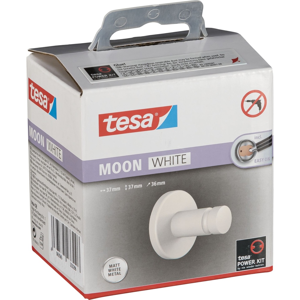 Tesa Moon Handtuchhaken 40573 weiß matt