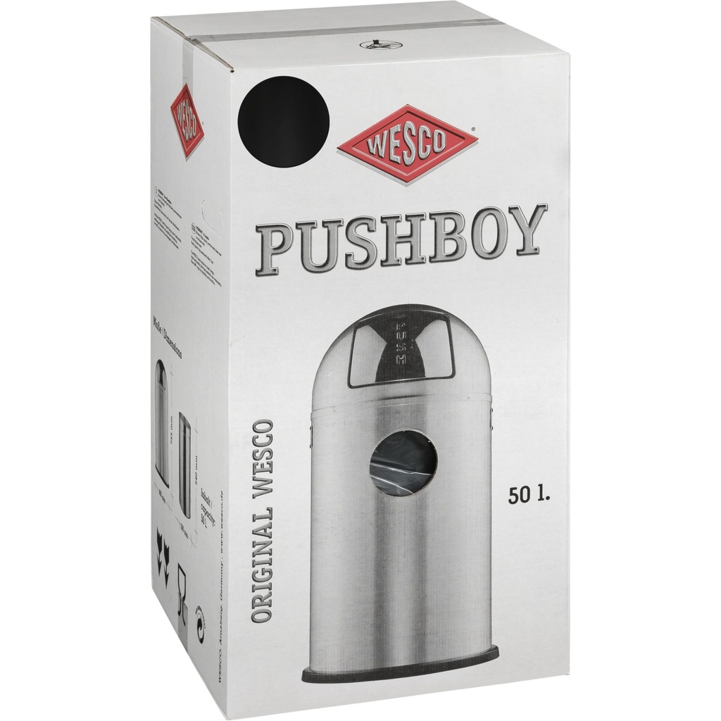 WESCO Pushboy 50l schwarz matt
