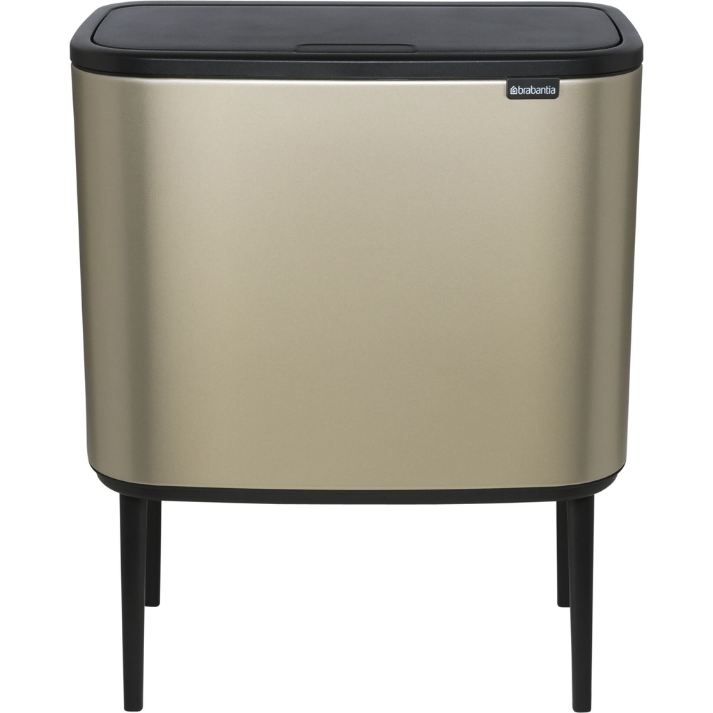 Brabantia Waste Bin Bo Touch Bin Champagne, 3 x 11 L