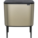 Brabantia Waste Bin Bo Touch Bin Champagne, 3 x 11 L