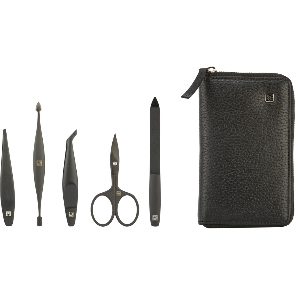 Zwilling Maniküre-Etui leather 5tlg. black
