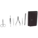 Zwilling CLASSIC snap fastener leather case, purple, 7 pcs.
