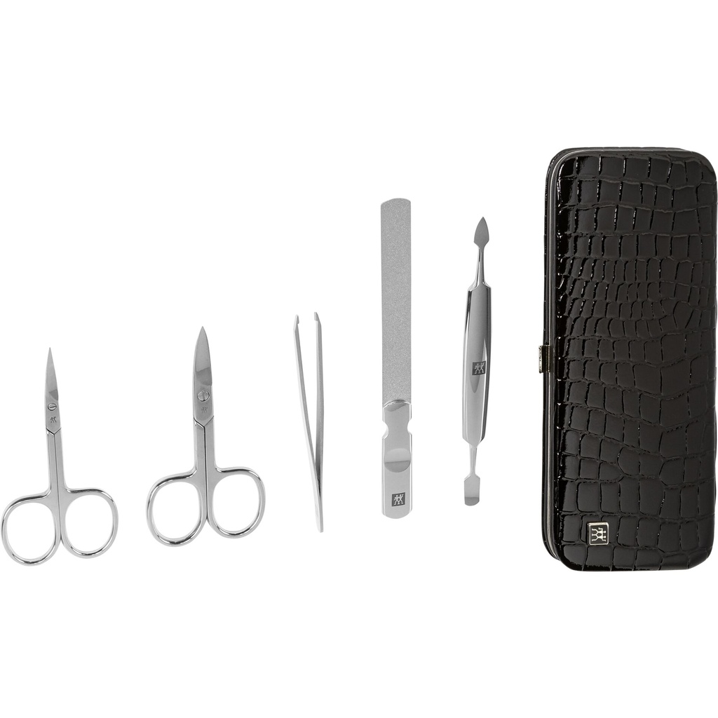 Zwilling CLASSIC leather frame case, black, 5 pcs.