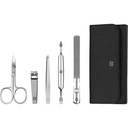 Zwilling CLASSIC snap fastener leather case, black, 5 pcs.