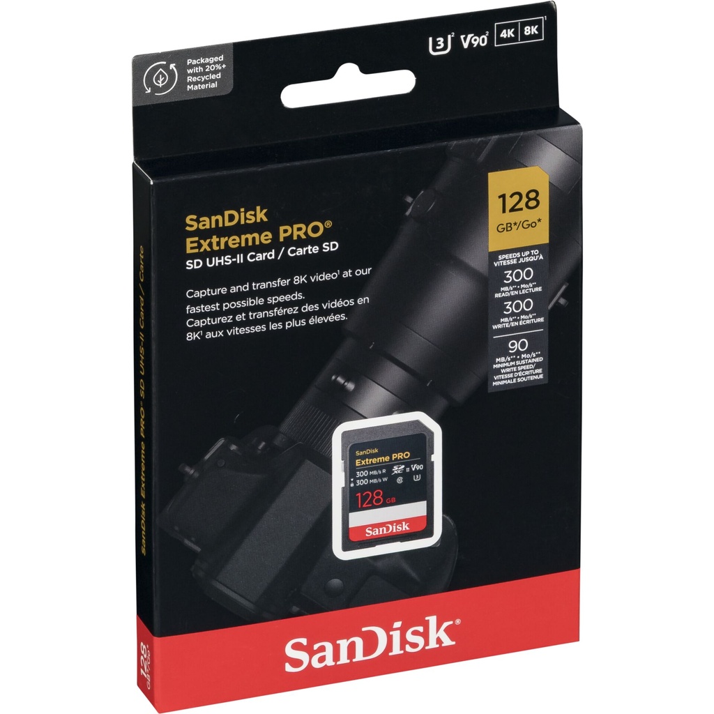 SanDisk ExtremePRO SDXCV90 128GB 300MB UHS-II  SDSDXDM-128G-GN4IN