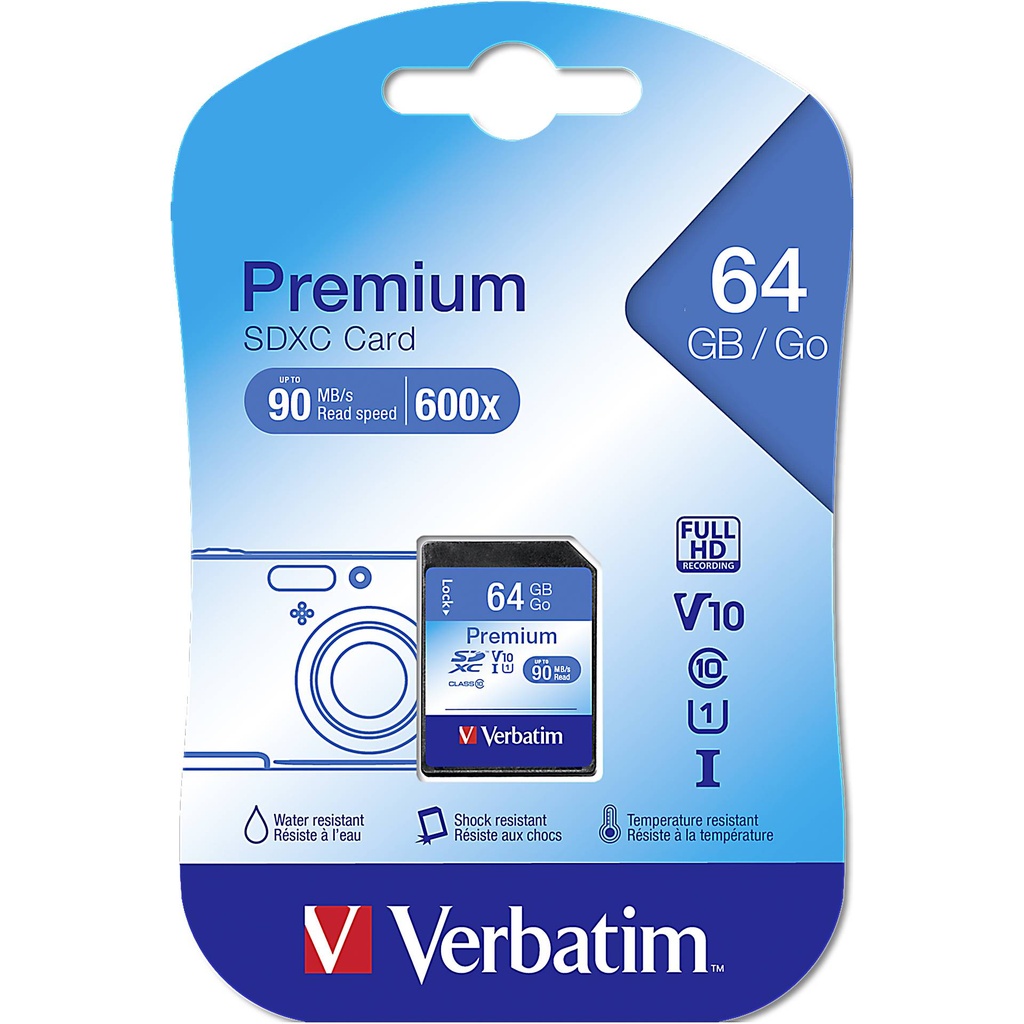 Verbatim SDXC Card 64GB Class 10