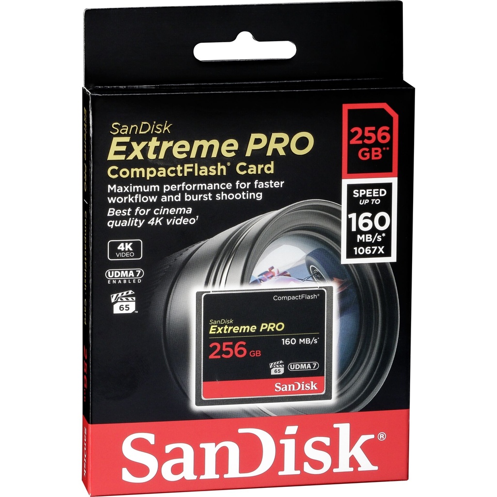 SanDisk Extreme Pro CF     256GB 160MB/s         SDCFXPS-256G-X46
