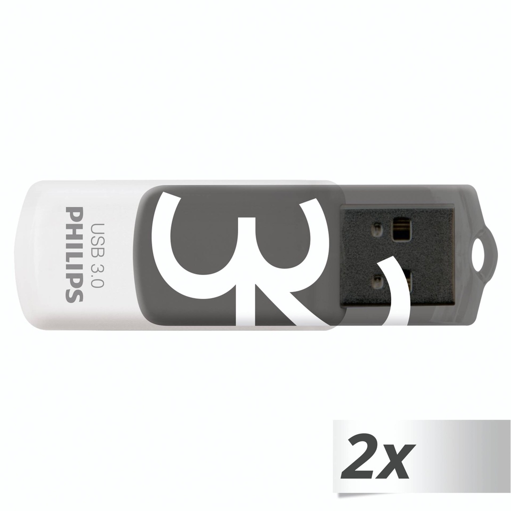 Philips USB 3.0 2-Pack      32GB Vivid Edition Shadow Grey
