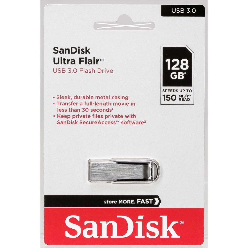 SanDisk Cruzer Ultra Flair 128GB USB 3.0 150MB/s  SDCZ73-128G-G46