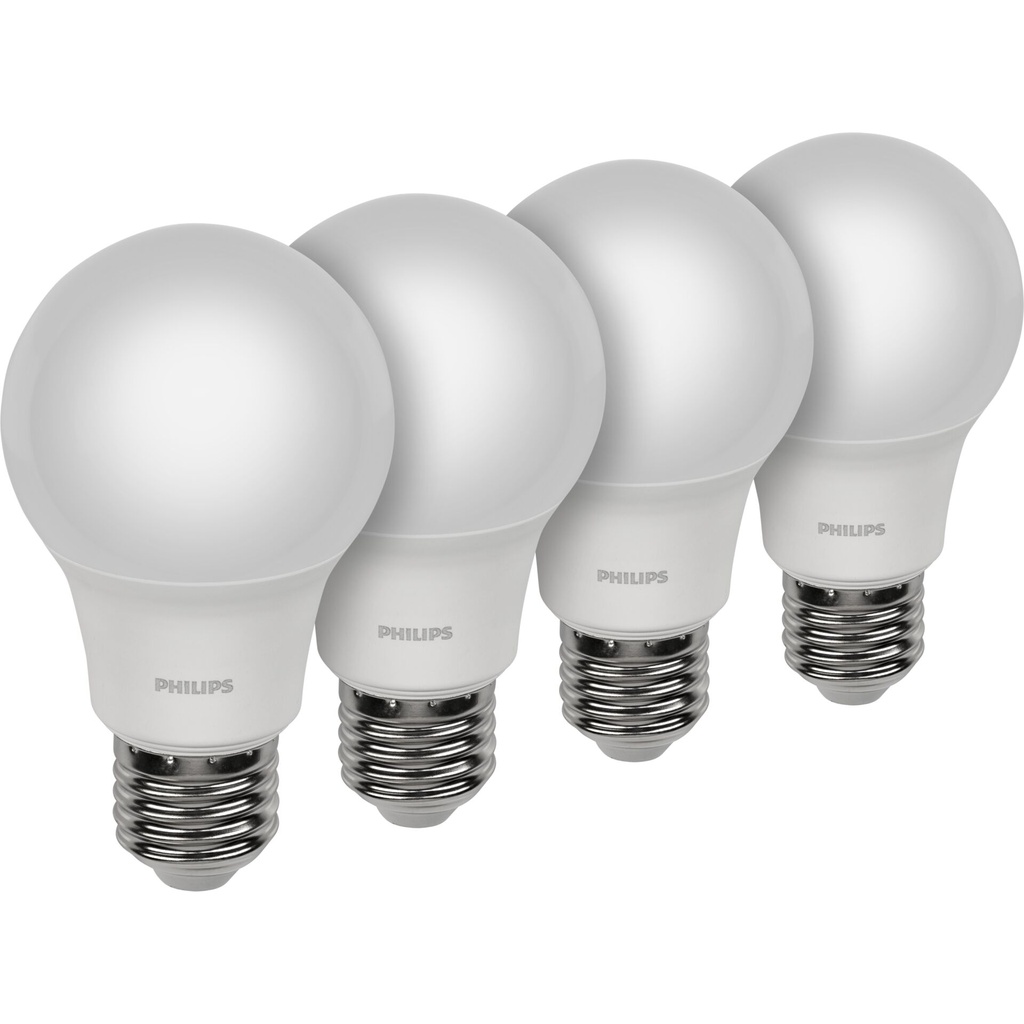Philips LED Bulb E27 4-Pack 60W 2700K