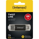 Intenso Twist               64GB USB Stick 3.2 USB-C & USB-A