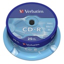1x25 Verbatim CD-R 80 / 700MB 52x Speed Extra Protection