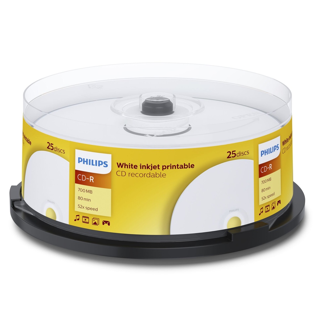 1x25 Philips CD-R 80Min 700MB 52x IW SP