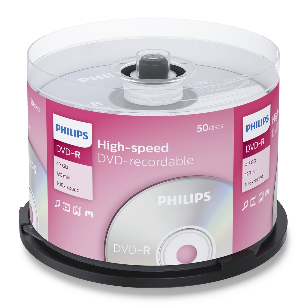 1x50 Philips DVD-R 4,7GB 16x SP