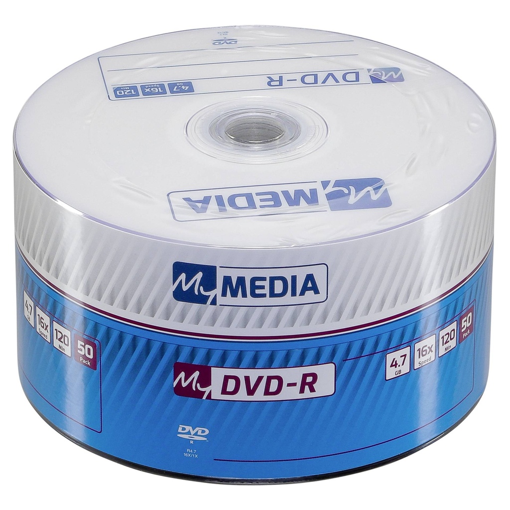 1x50 MyMedia DVD-R 4,7GB 16x Speed matt silver Wrap