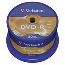 1x50 Verbatim DVD-R 4,7GB 16x Speed, matt silver