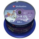 1x50 Verbatim DVD+R Double Layer 8x Speed, 8,5GB wide printable
