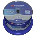 1x50 Verbatim BD-R Blu-Ray 25GB 6x Speed Datalife No-ID Cakebox