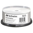 1x25 Verbatim BD-R Blu-Ray 50GB 6x Speed printable Cakebox